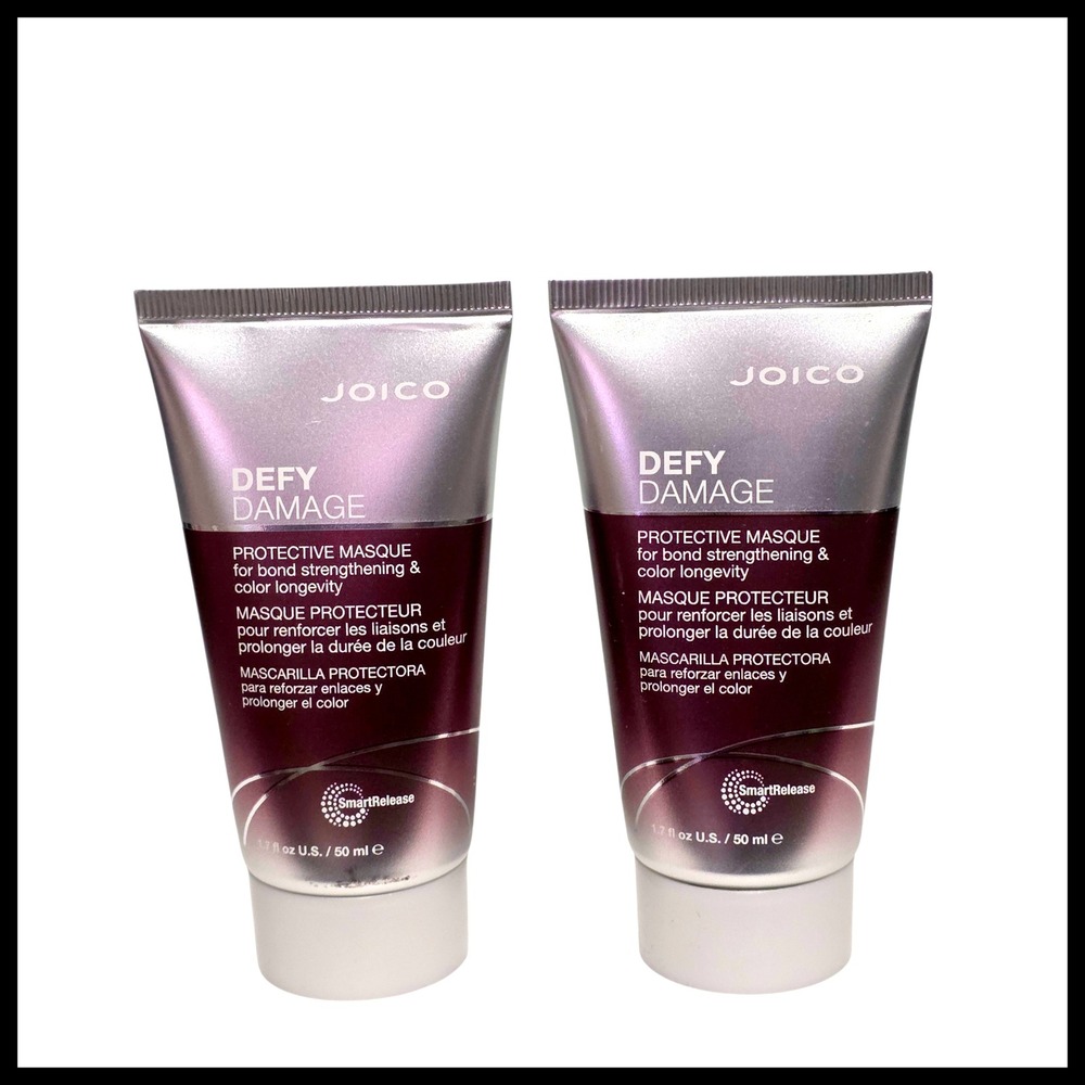 2 x JOICO Defy Damage Protective Masque Hair Treatment Color Longevity 1.7 oz